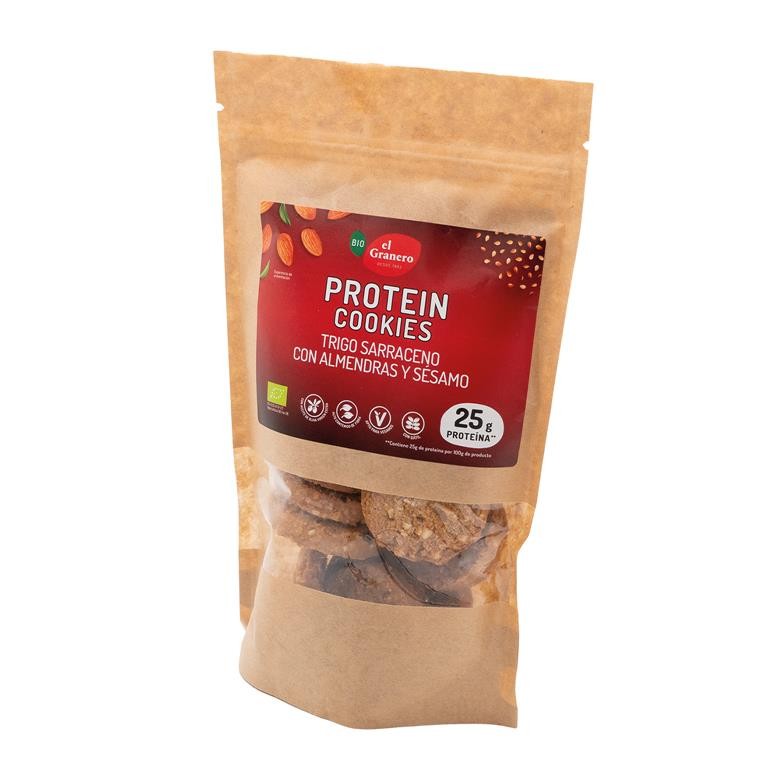 PROTEIN COOKIES - TRIGO SARRACENO CON ALMENDRAS Y SSAMO BIO (130 g)