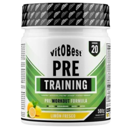 PRE TRAINING (500 g) Sabor limón fresco.