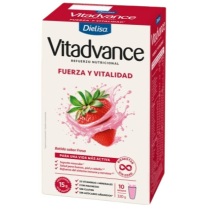 VITADVANCE BATIDO SABOR FRESA (10 sobres)