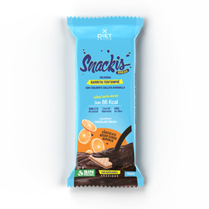 SNACKIS CHOCO NEGRO CON NARANJA (Antigua barrita saciante Chocolate + naranja) (20 g)
