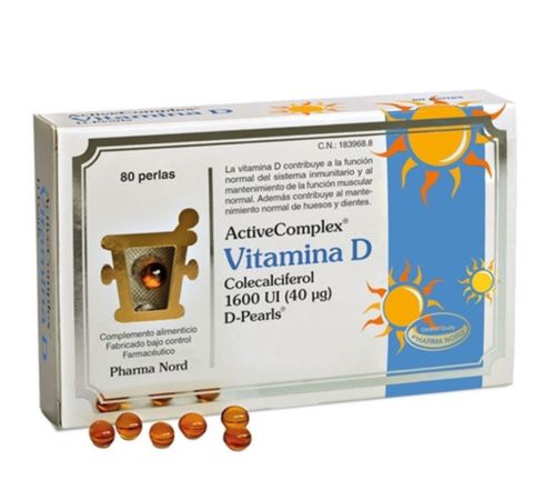 ACTIVECOMPLEX  VITAMINA-D 1600 UI (80 perlas)