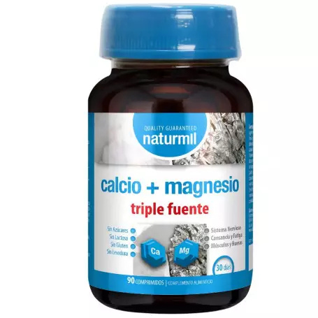 NATURMIL- CALCIO + MAGNESIO triple fuerte  (90 comprimidos)