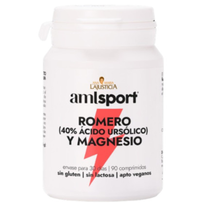 ROMERO (40% ácido ursólico) y MAGNESIO (amlsport) (90 comprimidos)