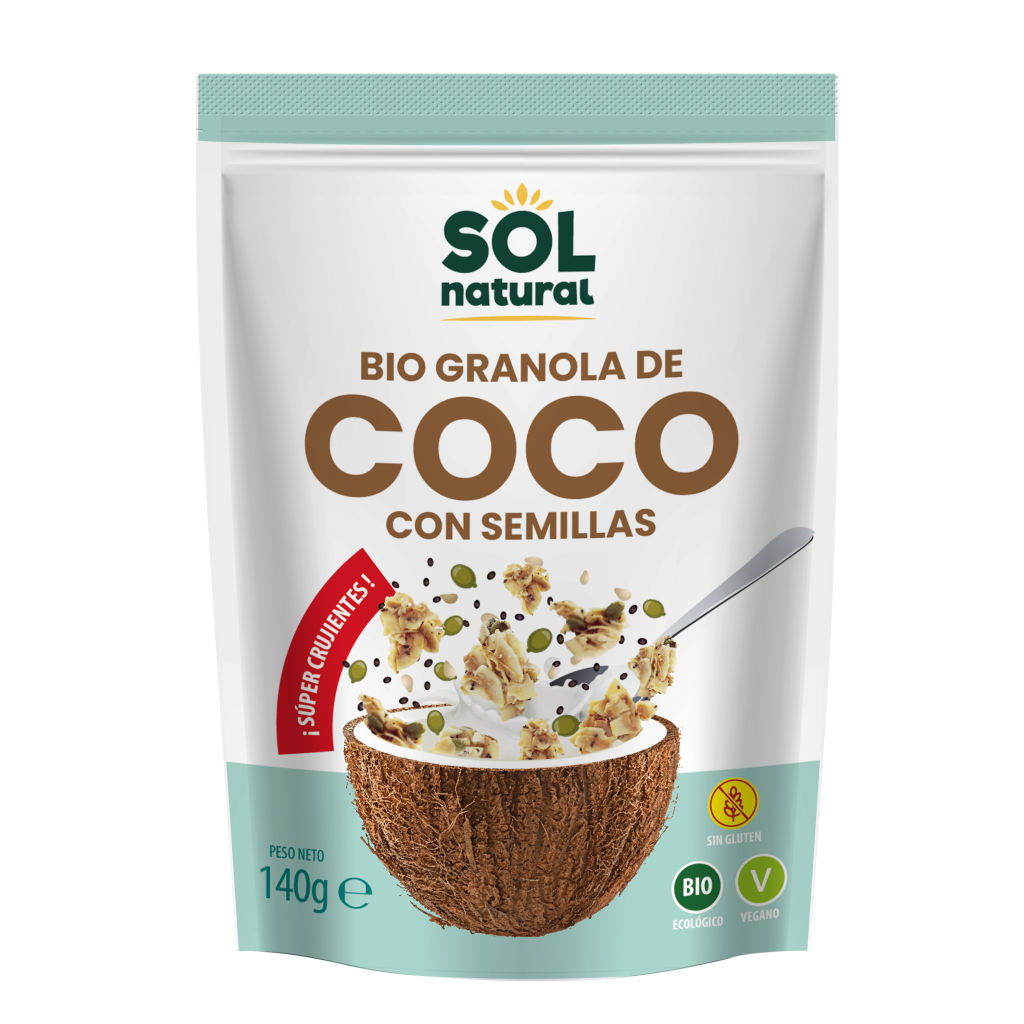 GRANOLA CRUNCHY DE COCO CON SEMILLAS bio (140 g)