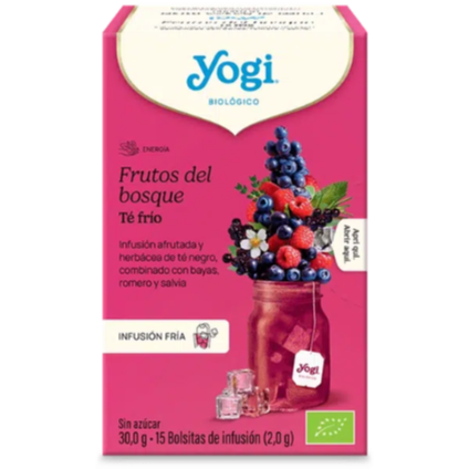 YOGI TEA- Infusión fría sabor FRUTOS DEL BOSQUE (15 filtros)
