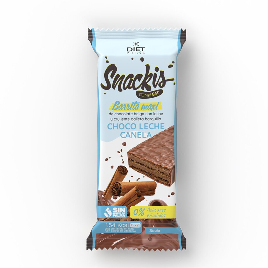 BARRITA SNACKIS CHOCOLATE CON LECHE GALLETA CANELA (Antigua BARRITA SACIANTE Leche y canela) (35 g)