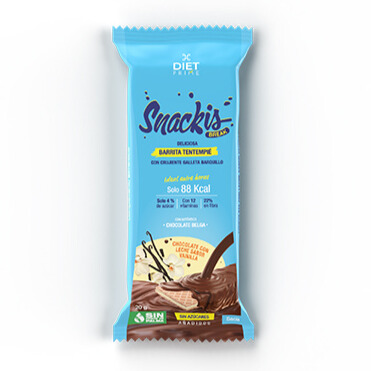 SNACKIS CHOCO LECHE CON VAINILLA (Antigua barrita saciante chocolate + vainilla )(20 g)