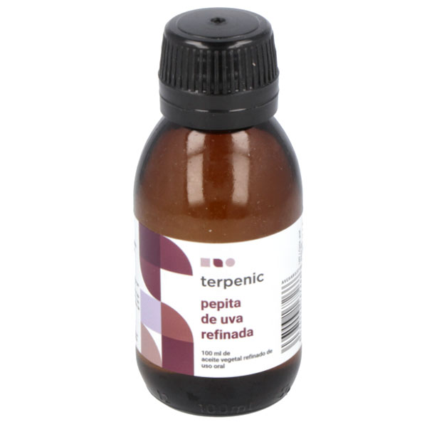 Aceite vegetal PEPITA DE UVA refinado 100% uso oral (100 ml.)