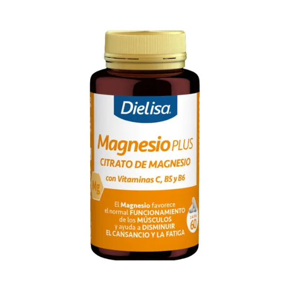 MAGNESIO PLUS Citrato de Magnesio con Vitaminas C, B5 y B6 (60 comprimidos)