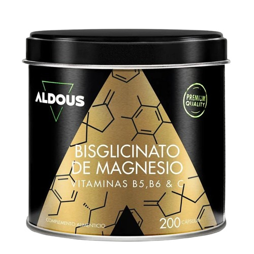 BISGLICINATO DE MAGNESIO con vitamina B5, B6 y C (200 cápsulas)