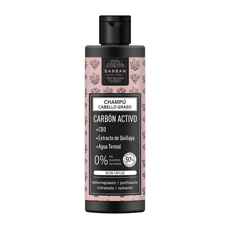 CHAMP CARBN ACTIVO + CBD cabello graso (250 ml)