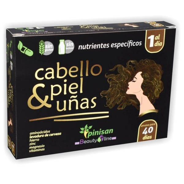 CABELLO & PIEL & UAS (40 cpsulas)