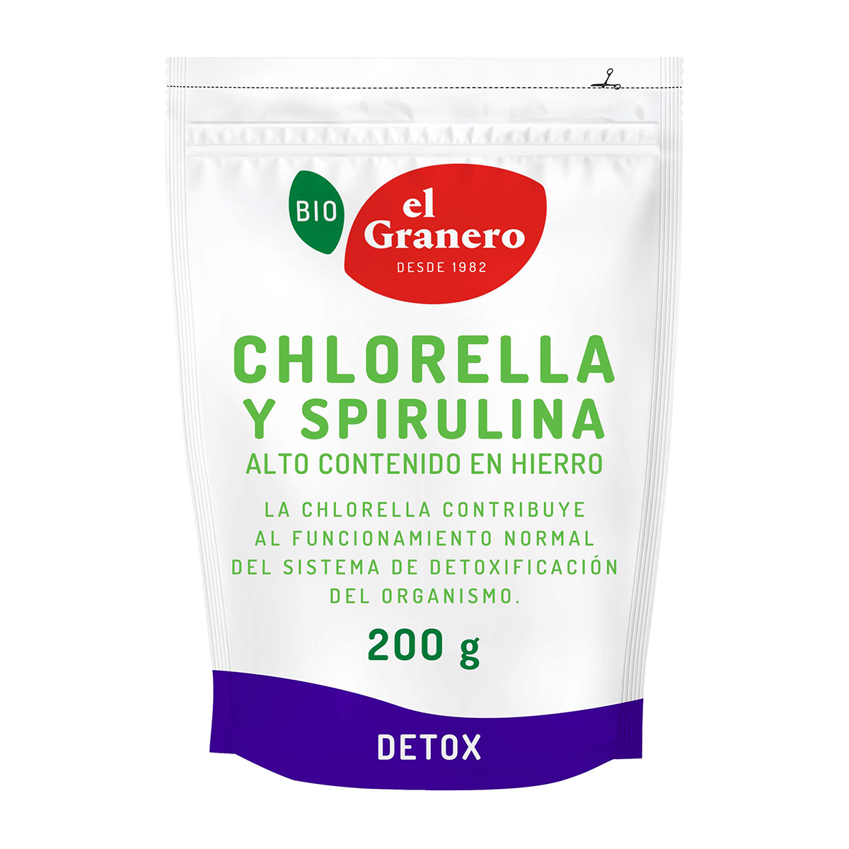 D-PUR antiguo DETOX (Chlorella y Spirulina) (200 g)