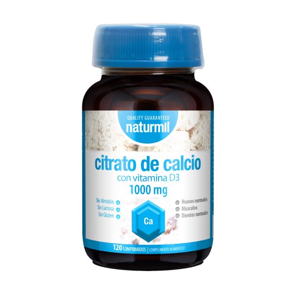 NATURMIL - CITRATO DE CALCIO CON VITAMINA D3 1000 mg (120 comprimidos)