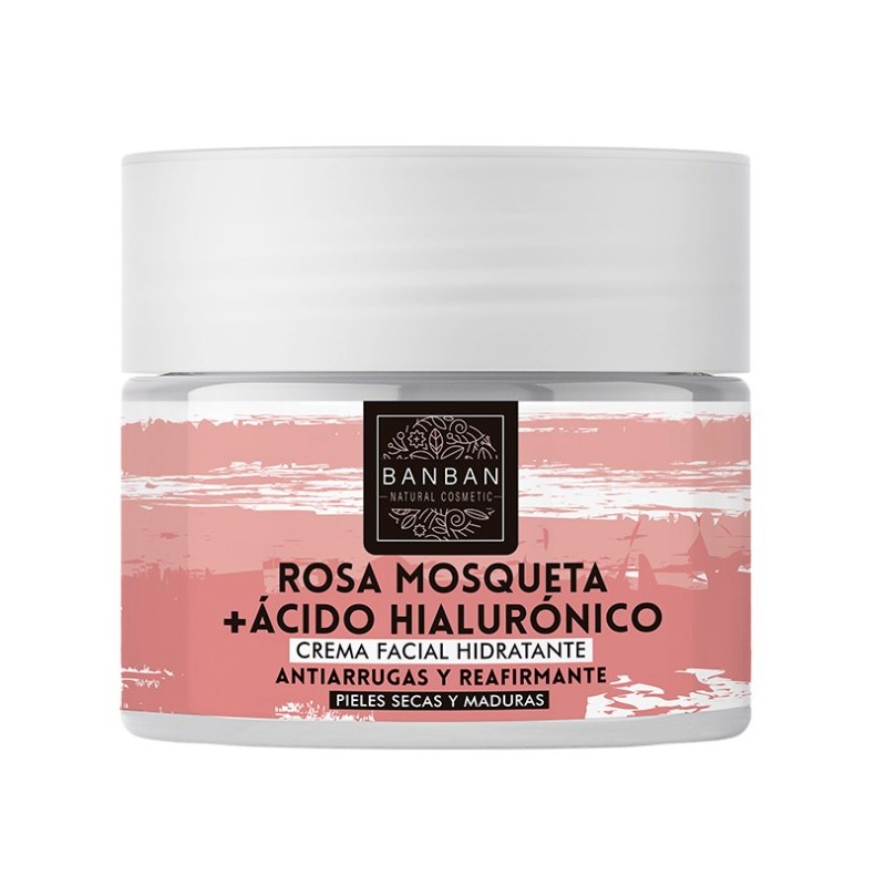 CREMA FACIAL ROSA MOSQUETA Y CIDO HIALURNICO (50 ml)