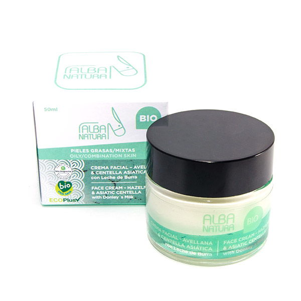 CREMA Facial-Avellana-Centella asitica-LECHE de BURRA pieles mixtas/grasas eco (50 ml)