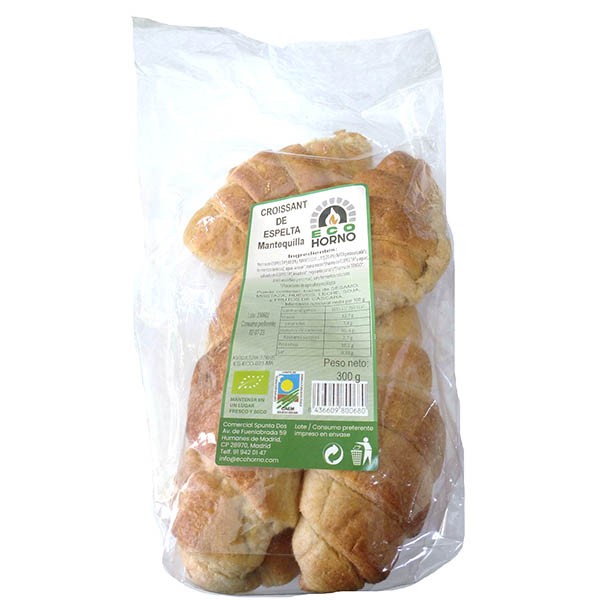 CROISSANT DE ESPELTA (mantequilla) bio (300 g)