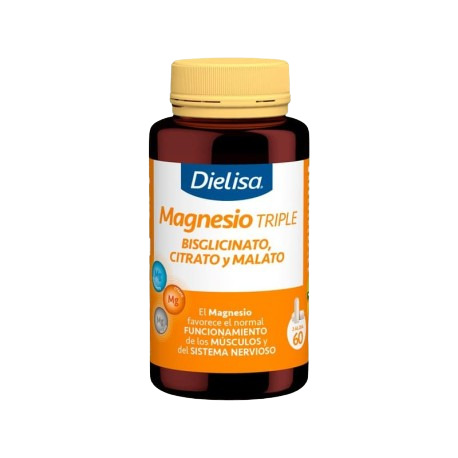 MAGNESIO TRIPLE- bisglicinato, citrato y malato (60 cápsulas)