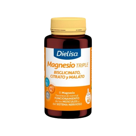 MAGNESIO TRIPLE, bisglicinato, citrato y malato (60 cápsulas)