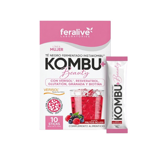 KOMBU+ BEAUTY sabor frutos rojos (10 STICKS)