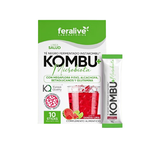 KOMBU+ MICROBIOTA sabor sandia-lima (10 STICKS)