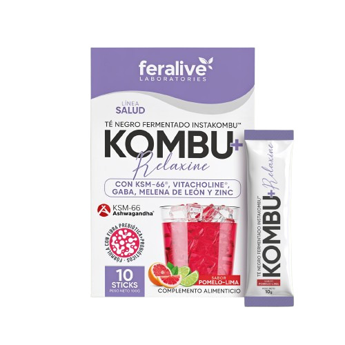 KOMBU+ RELAXINE sabor pomelo-lima (10 sticks)
