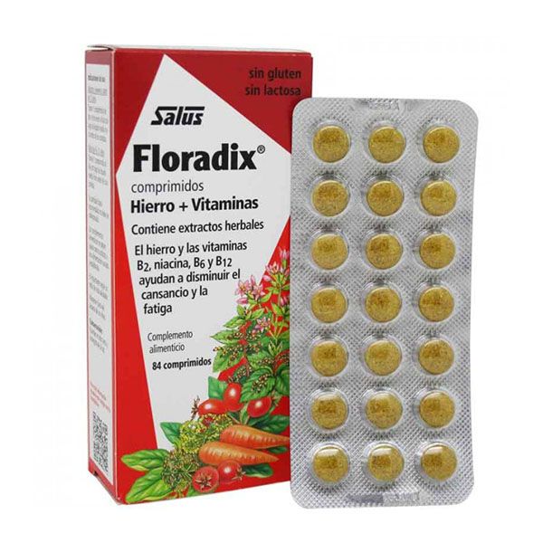 virtud Contemporáneo ingeniero FLORADIX (84 comprimidos)- hierro - cansancio - anemia ferropenica