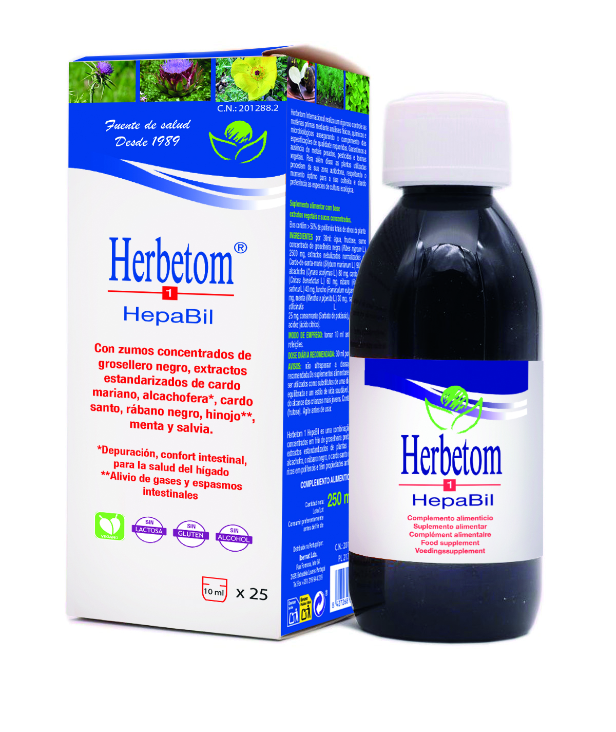 HERBETOM 1- HEPABIL Jarabe (250 ml)