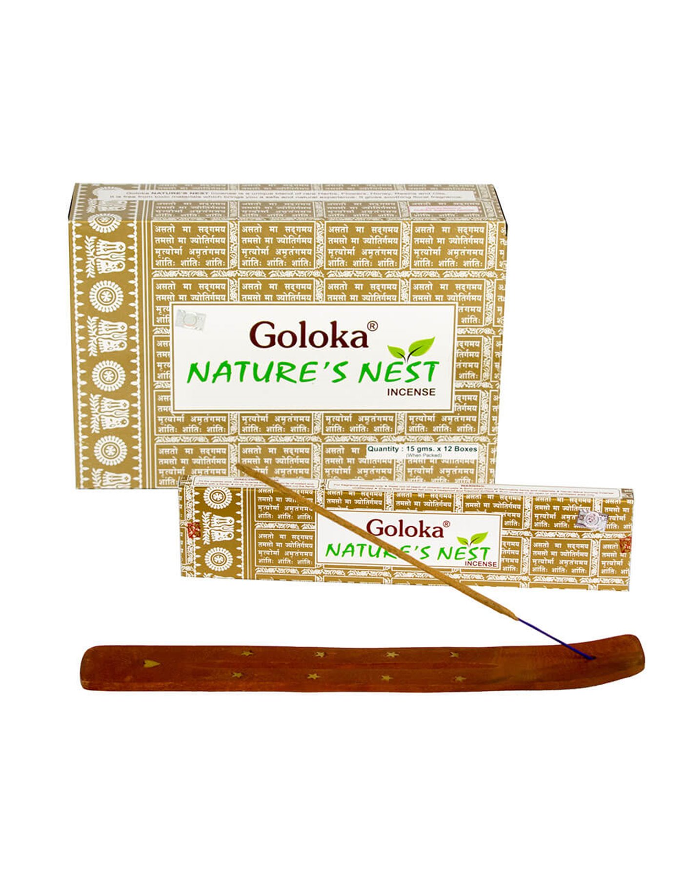 Goloka Nature's Meditation - Varitas de incienso de 15 gms - 12 paquetes