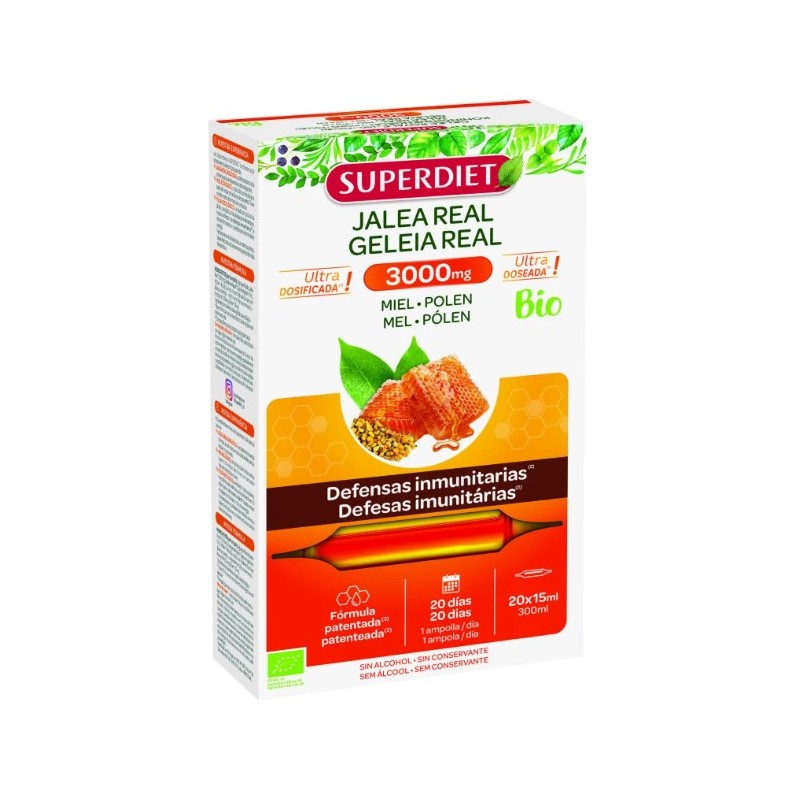 JALEA REAL 3000 mg BIO (20 ampollas)