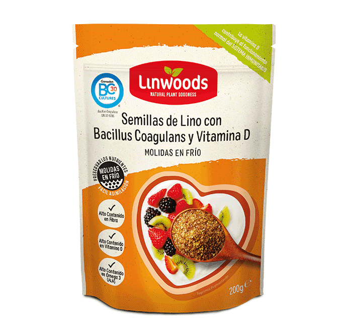 SEMILLAS DE LINO CON BACILLUS COAGULANS Y VITAMINA D (200 g)