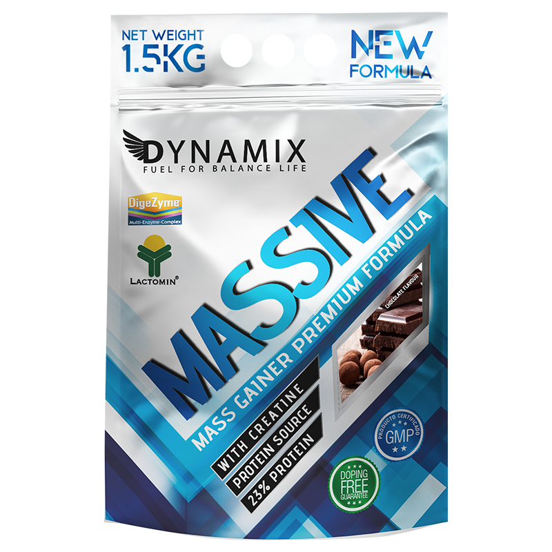 MASS1VE MASS GA1NER PREMIUM FORMULA sabor chocolate ( 1,5 kg  )