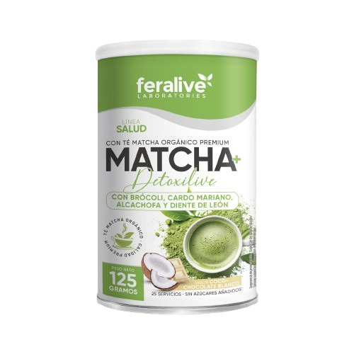 MATCHA+ DETOXLIVE sabor coco-chocolate blanco  (125 g)