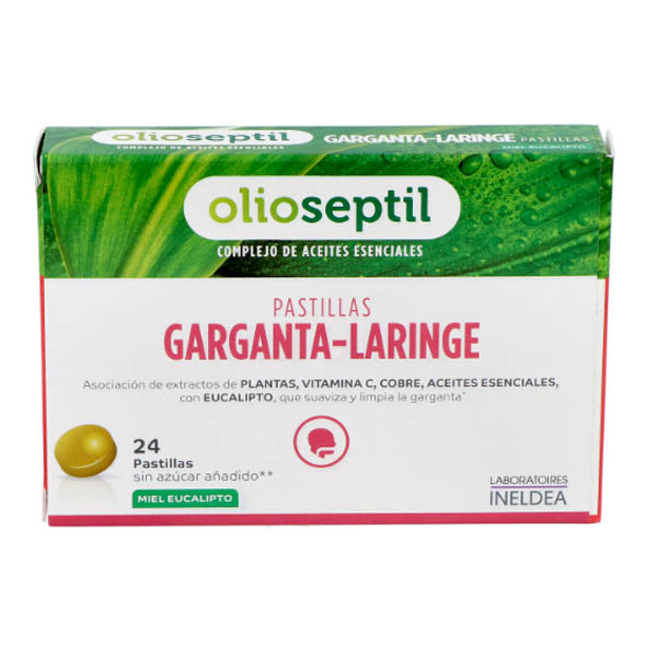 OLIOSEPTIL Garganta - Laringe miel-eucalipto (24 pastillas)