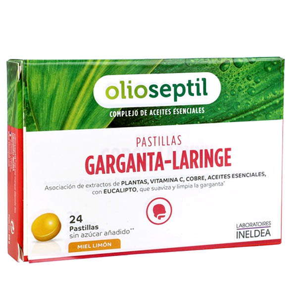 OLIOSEPTIL Garganta - Laringe miel-limn (24 pastillas)