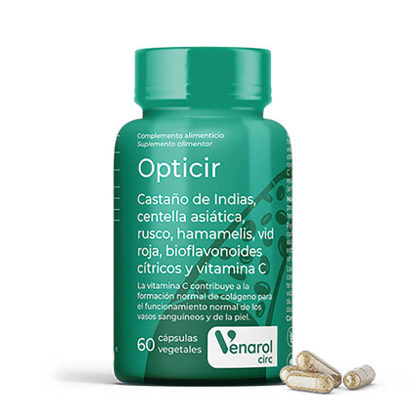 OPTICIR antiguo HERBOACTIV-Castao de indias, Centella Asitica, Rusco... (60 cpsulas)