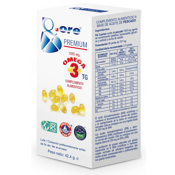 Q-ORE omega 3 PREMIUM (60 perlas)