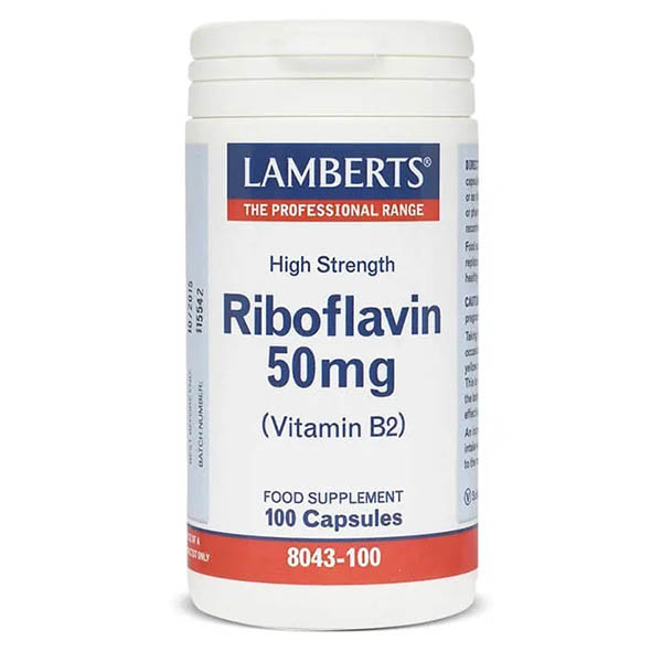 RIBOFLAVINA 50 mg (VITAMINA B2) (100 cpsulas)