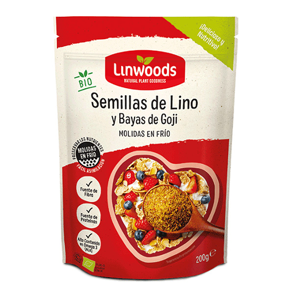 SEMILLAS de Lino y bayas de Goji molido bio (200 g)