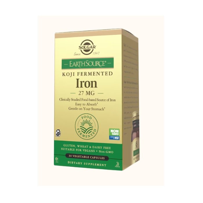 SOLGAR EARTH SOURCE KOJI HIERRO (30 capsulas)