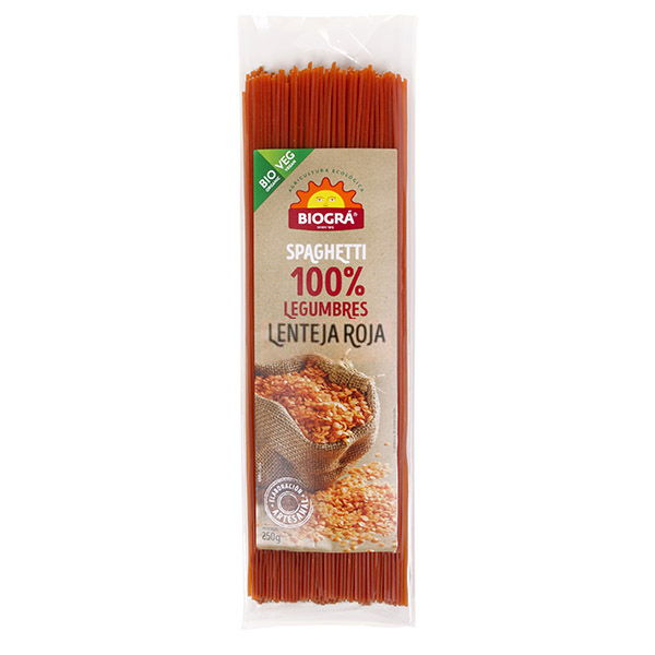 ESPAGUETI LENTEJA ROJA bio (250 g)