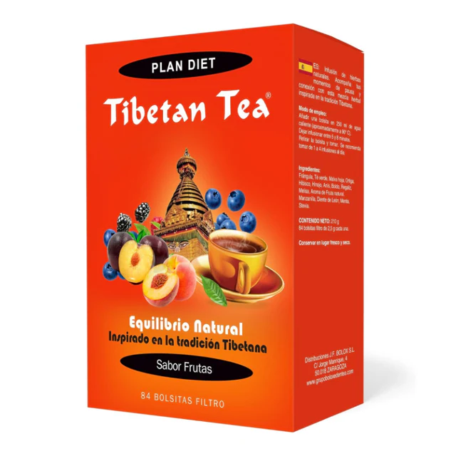 TIBETEAN TEA- Té TIBETANO - Sabor frutas (84 filtros)