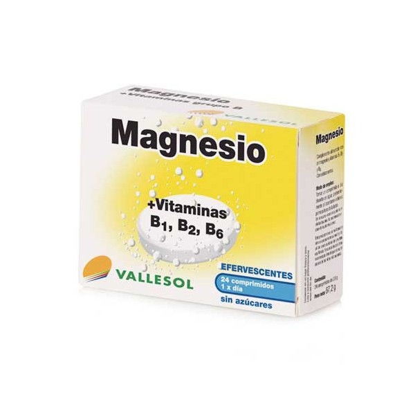 MAGNESIO + Vitaminas B1, B2, B6 (24 comprimidos)