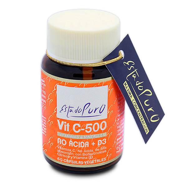 VIT C-500 + Vit D3 no ácida (60 cápsulas)