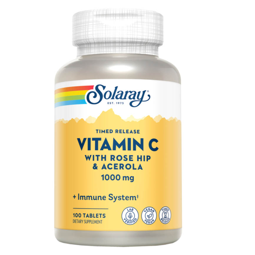 VITAMINA C con escaramujo y acerola 1000 mg. (100 comprimidos)