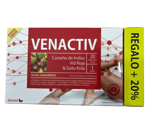 VENACTIV (20 ampollas + 20%  gratis)