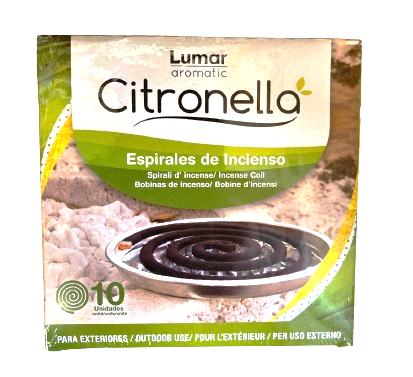 ESPIRALES DE INCIENSO- CITRONELLA (10 unidades)