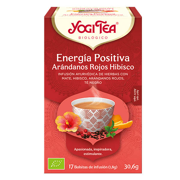 Yogi tea ENERGIA POSITIVA Arndano rojo bio (17 filtros)