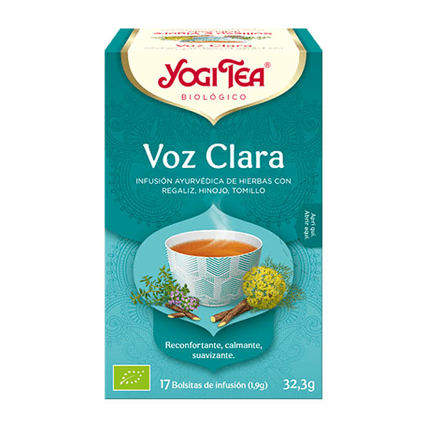 YOGI TEA Voz clara bio (17 filtros)